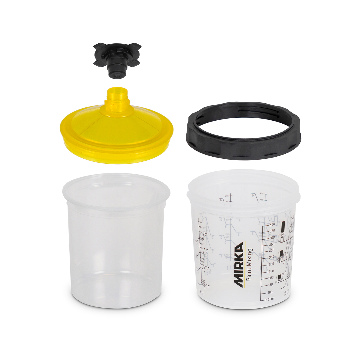 Mirka Deckel für Farbbechersysteme (gelb), 190µm 50 stück 650ml