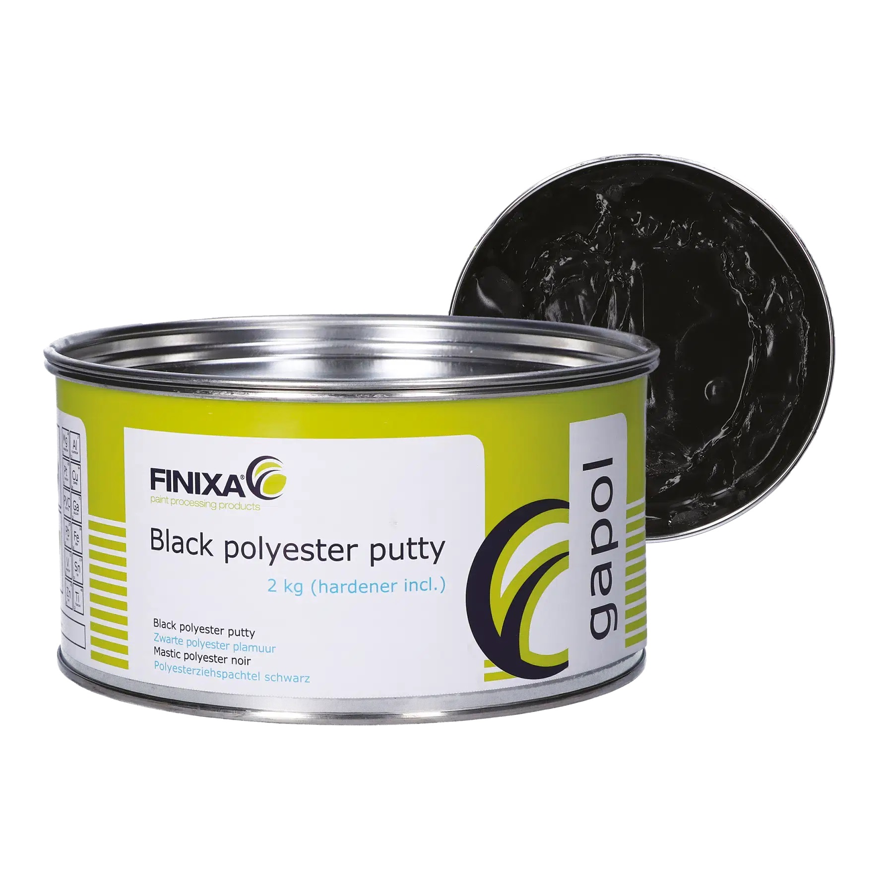 Finixa Polyesterspachtel 2Kg + Härter - gapol schwarz