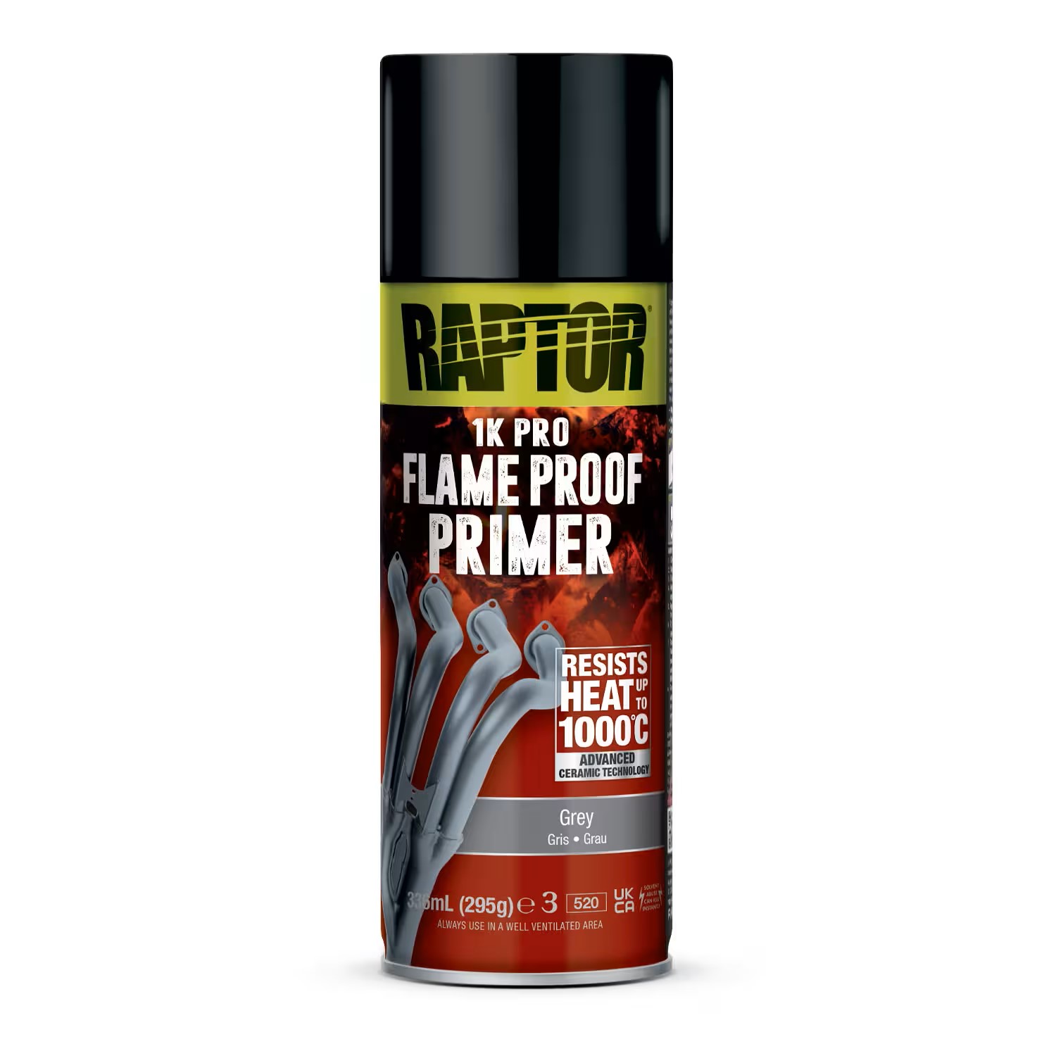 RAPTOR Hitzebeständiger Lack 1000°C  "Primer Grey" Spraydose 400 ml