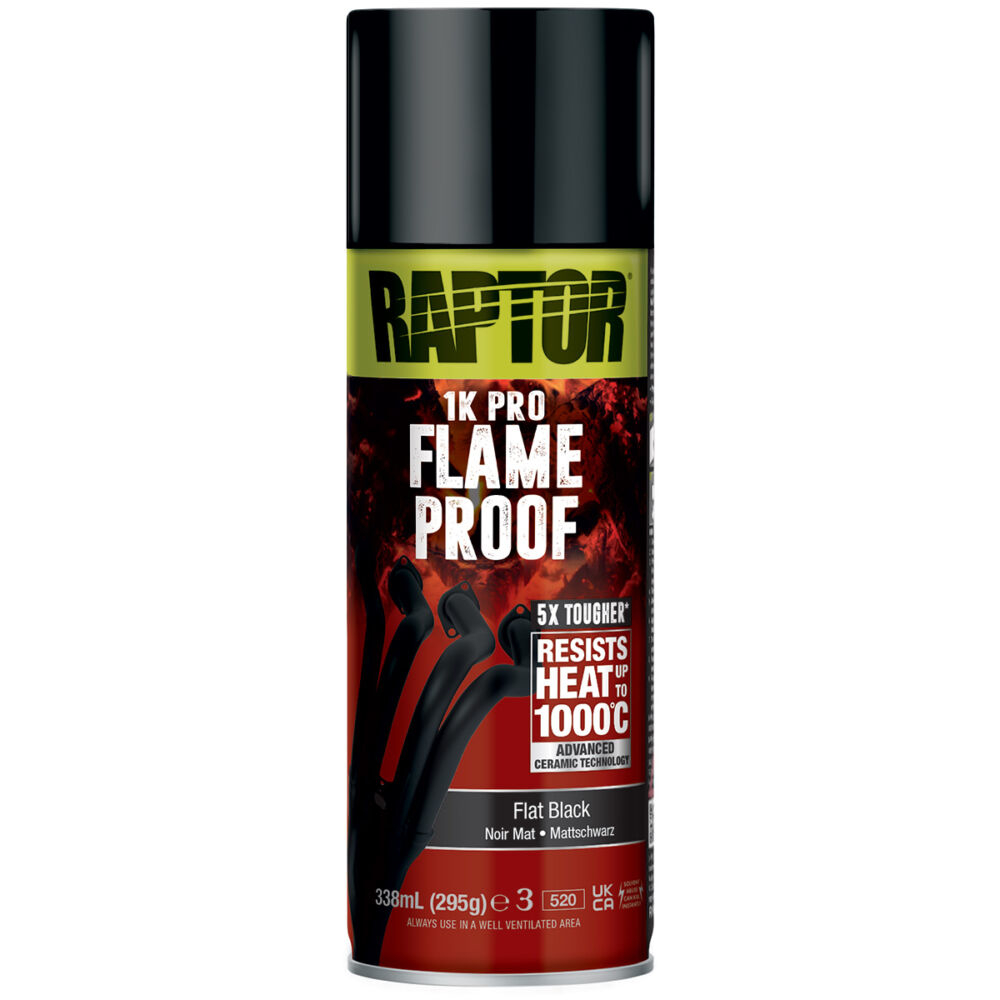 RAPTOR Hitzebeständiger Lack 1000°C  "Flat black" Spraydose 400 ml